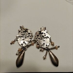 BEAUTIFUL "FAWN DREAMS" STERLING SILVER DANGLE EARRINGS